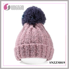 2015 Winter Thickening Wool Ball Simple Knitted Cap Unisex Warm Hat